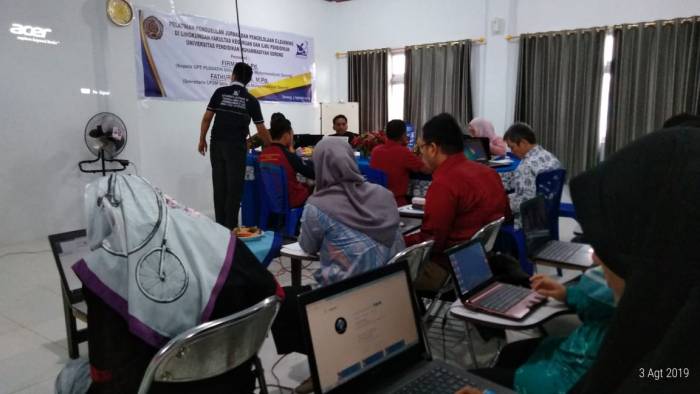 FKIP UNIMUDA FASILITASI PELATIHAN PENGELOLAAN JURNAL PRODI DAN E-LEARNING